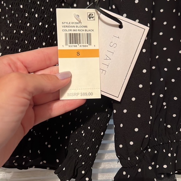 BLACK POLKADOT TOP - Picture 3 of 3